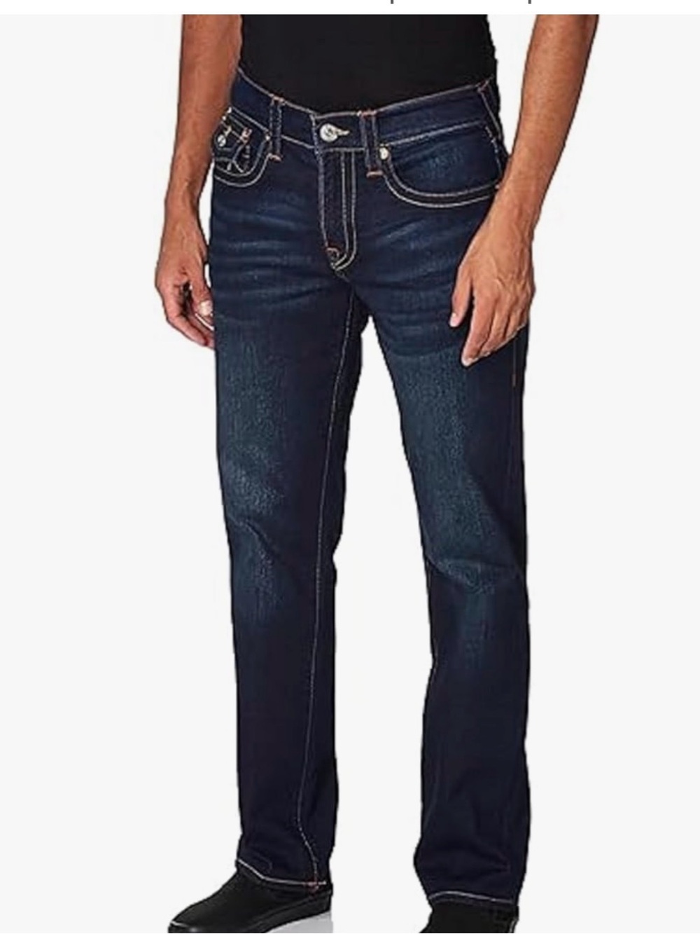True Religion Ricky Men’s Jeans Relaxed Straight Leg Jeans Size 34